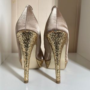 Gold Glitter Heels
